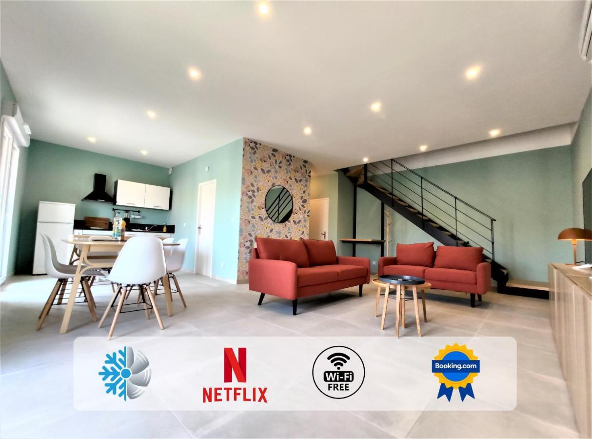 Colormix 3 Etoiles - 95M2 Plein Centre - Ensoleille Climatise Apartamento Mèze Exterior foto